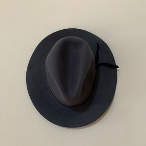 Gray Wide Brim Hat